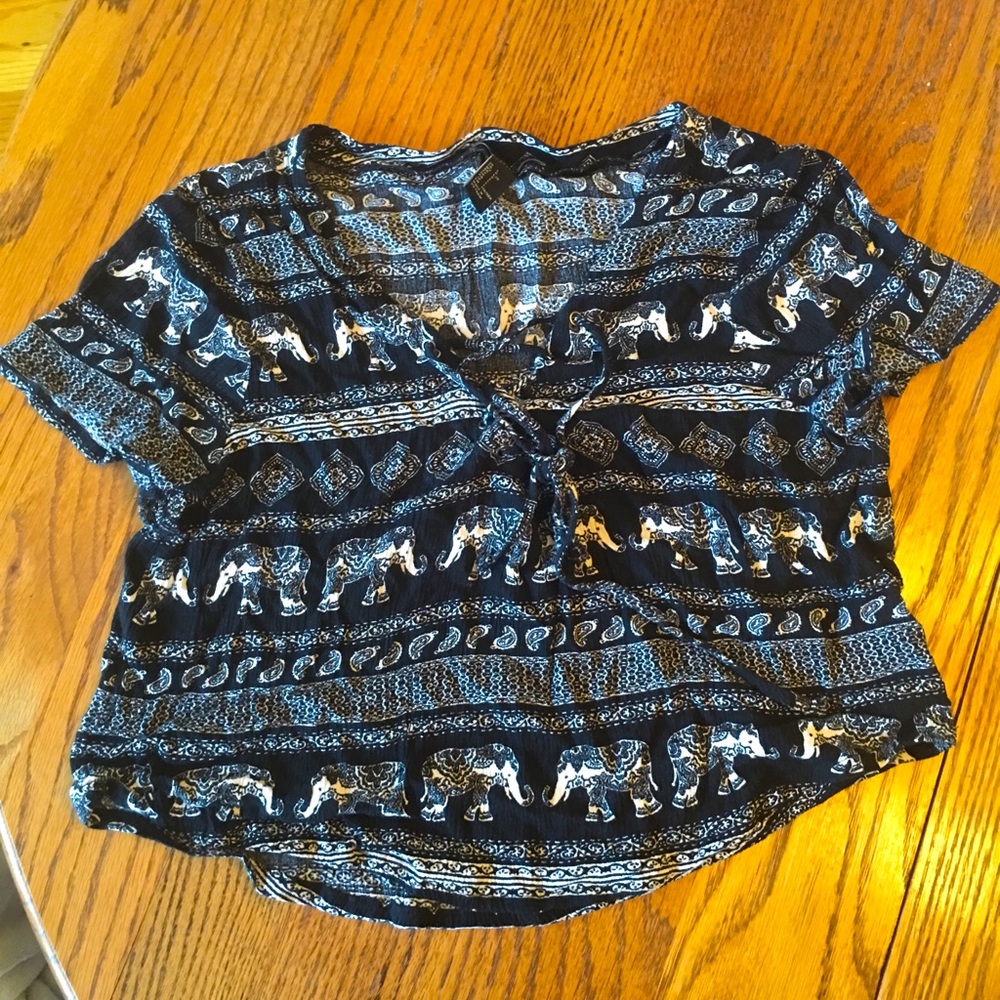 Drawstring crop top